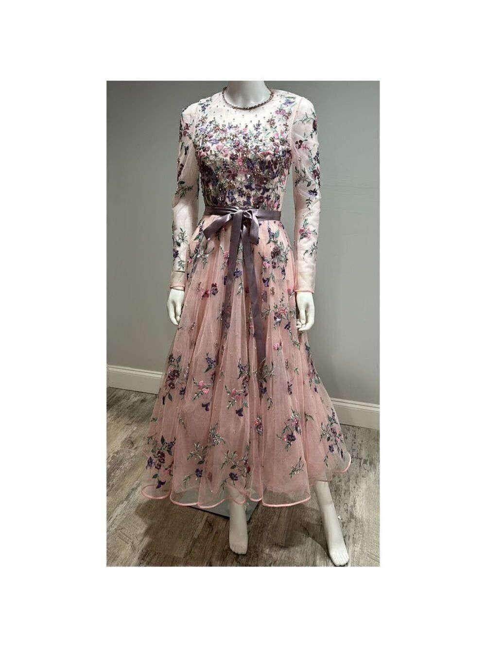 Jenny Packham Effie Floral Embroidered Dress Size 4 (uk 8) - Picture 7 of 15